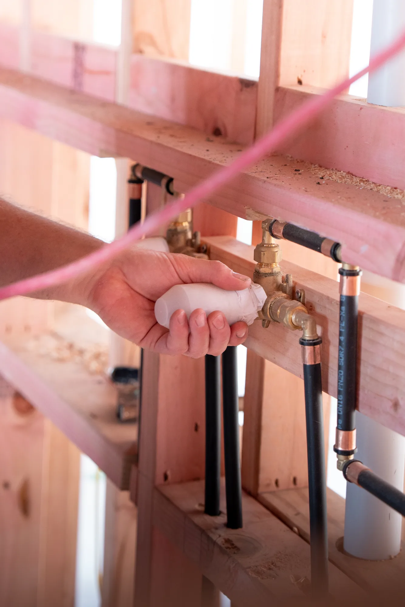 Brass pipework and valves installed by AKL Plumbing